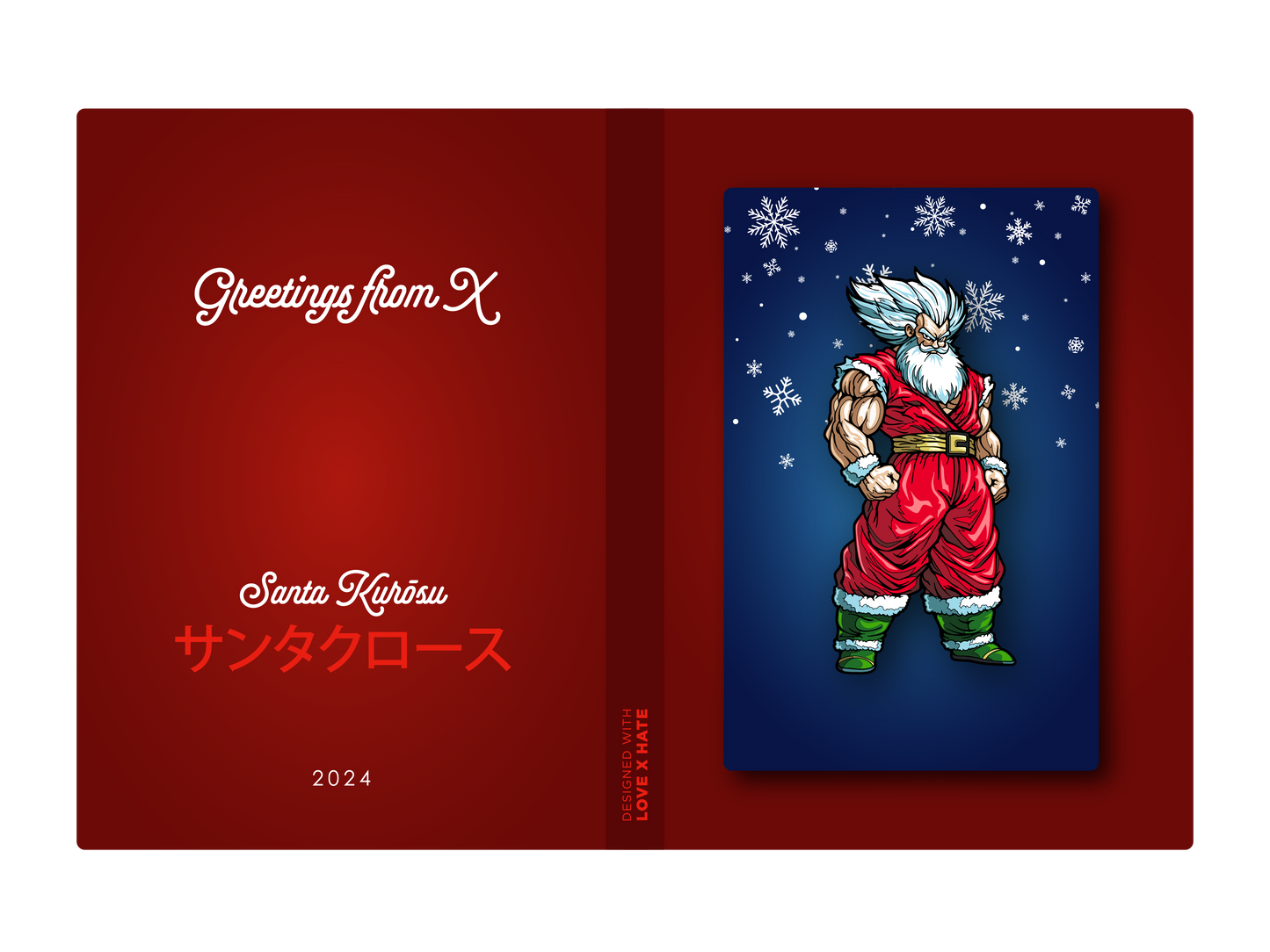 Greetings from X | Card & Pin | Santa Kurōzu 2024